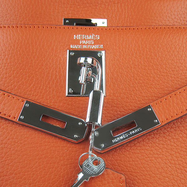 High Quality Hermes Kelly 35cm Togo Leather Bag Orange 6308